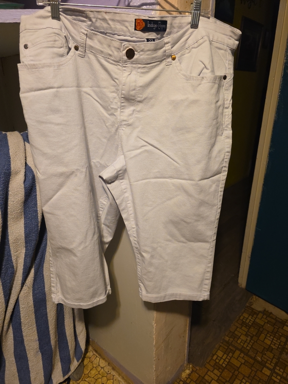 Indigo White Women's Denim Jean Shorts